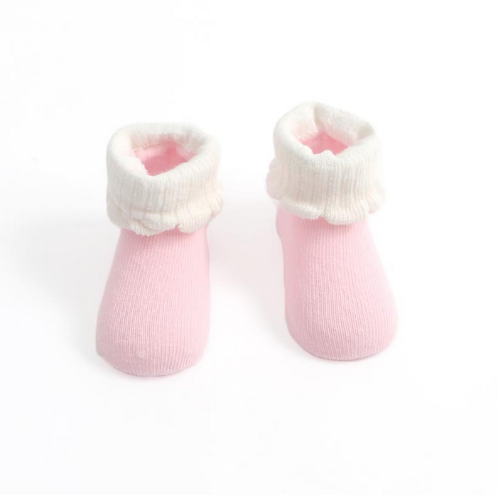 新生儿婴儿袜子秋0-6-18个月纯棉松口无骨缝合宝宝袜子