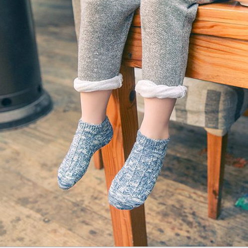 两条杠粗线儿童袜子纯棉松口透气无骨船袜