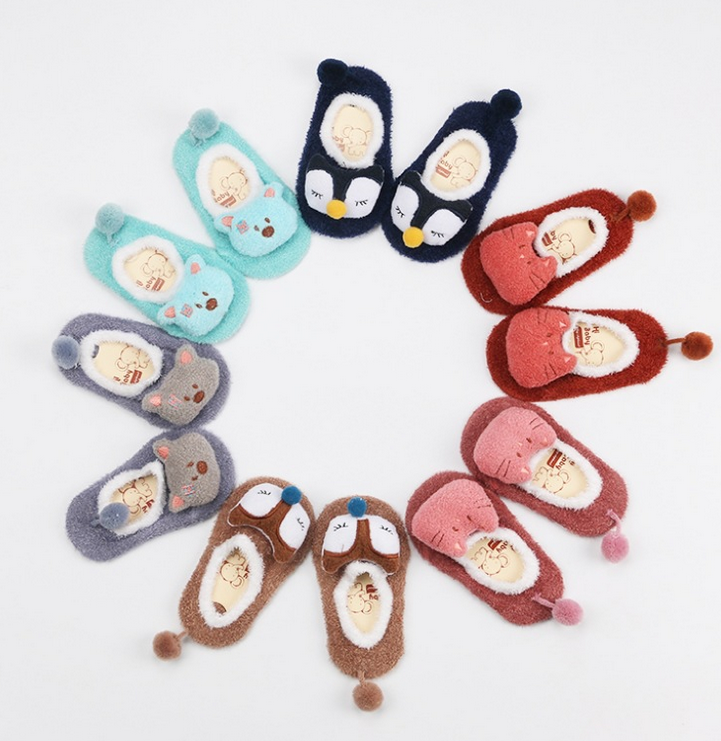 珊瑚绒卡通儿童袜婴儿小童宝宝地板袜子
